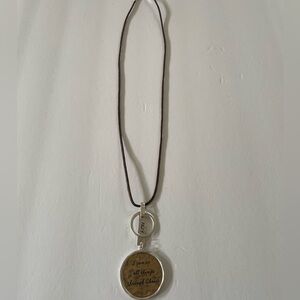 Philippians 4:13 16 Inch Two Tone Corded Round Adjustable Necklace
